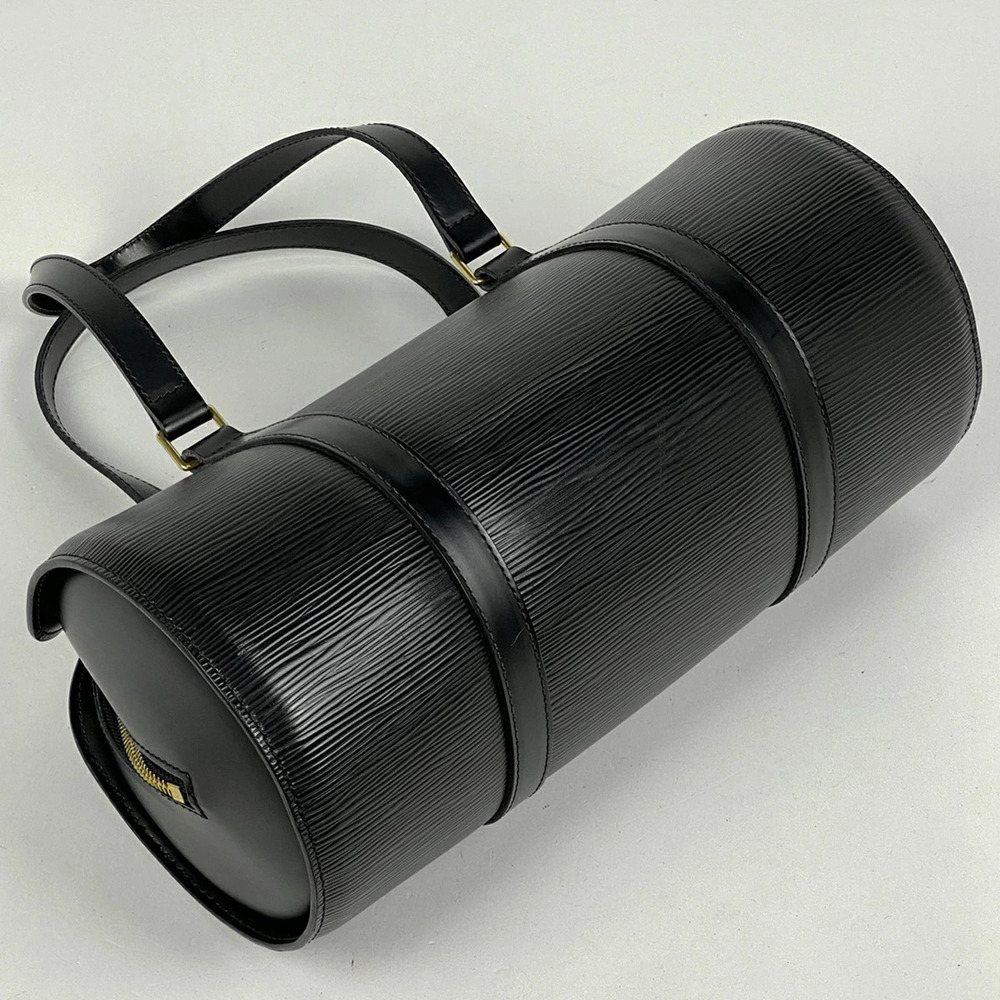 Louis Vuitton Soufflot Cylindrical Black Epi Noir Handbag Leather